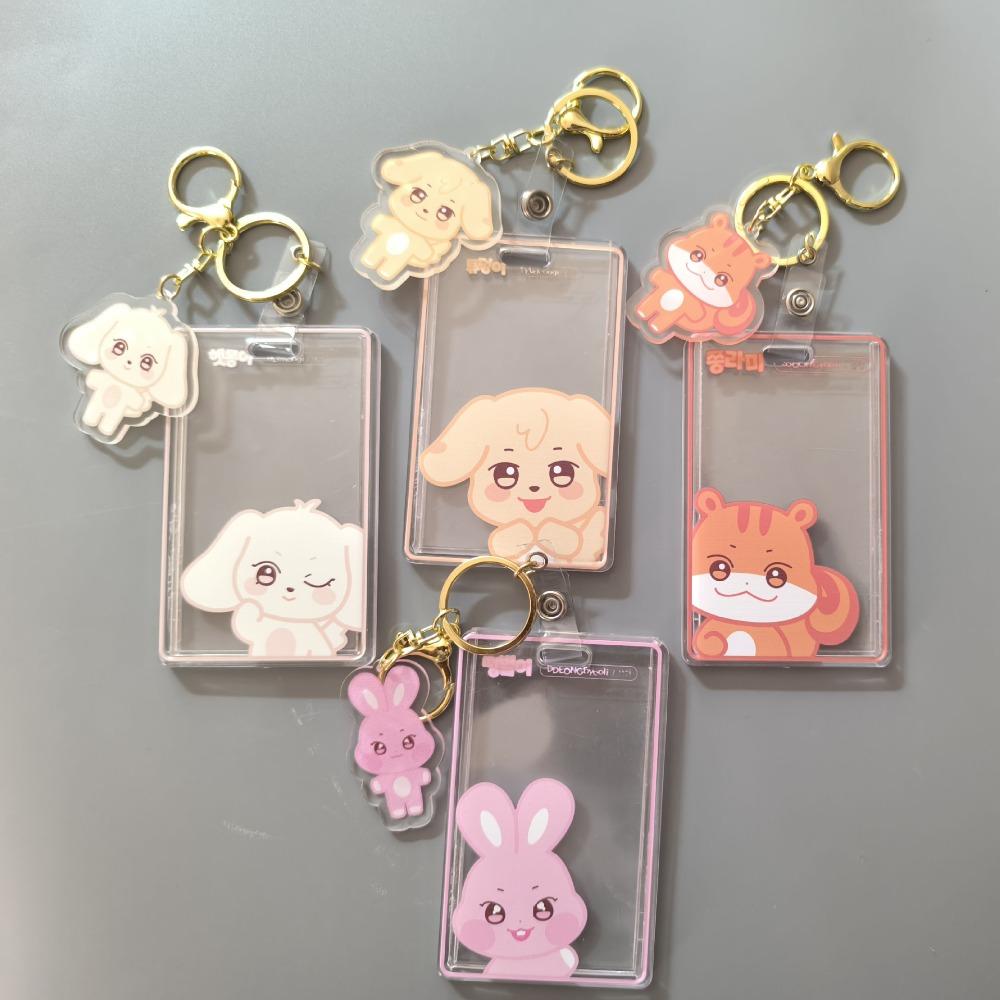 Aniteez Card Holder Keychain Keyring Acrylic Characters Photocard Sleeves Hongjoong Seonghwa Yunho Yeosang Keychain