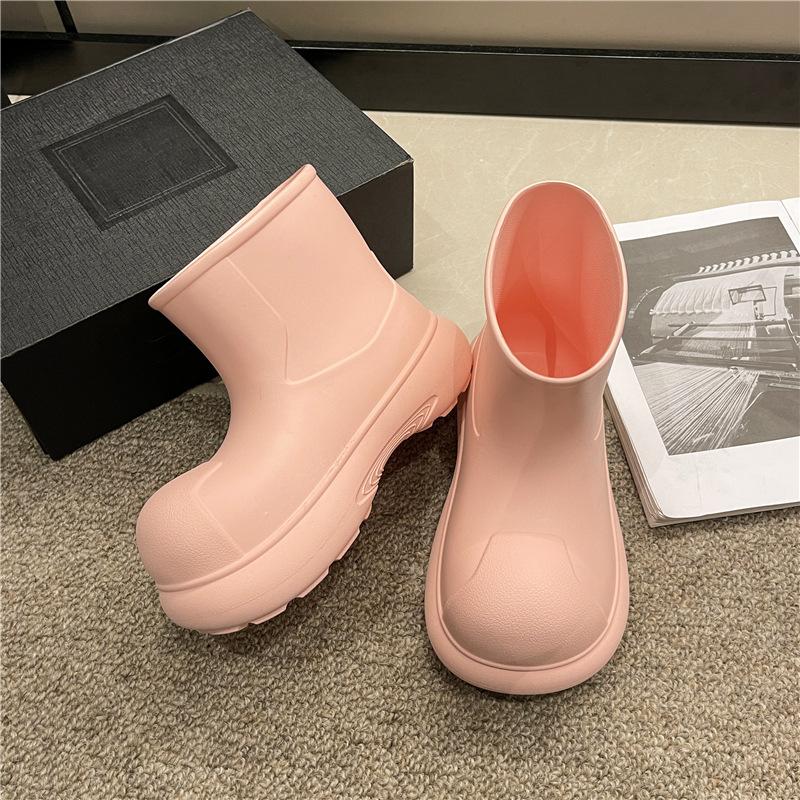 

Новые модные женские дождевые туфли летние высококлассные домашние нескользящие всесезонные водные туфли водные сапоги 39/40 розовый