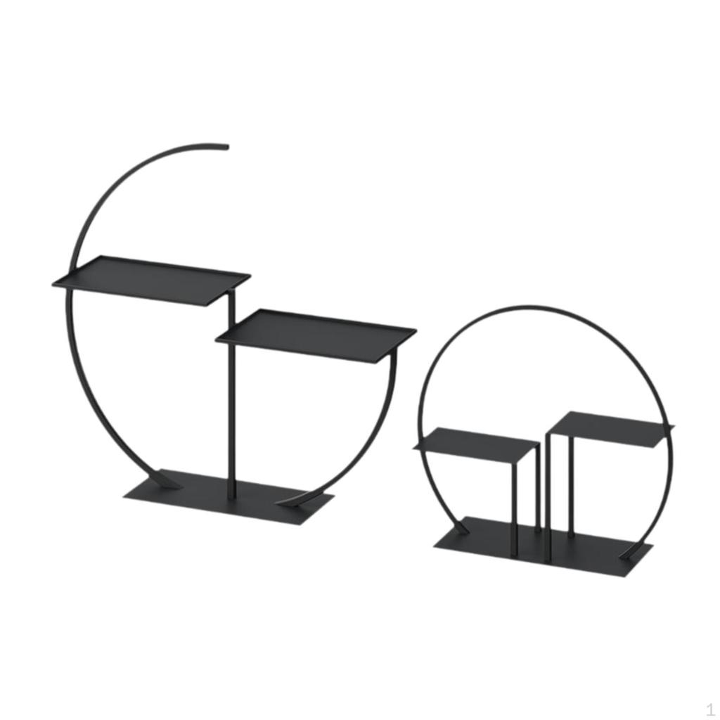 2 Artistic Cake Stands Dessert Trays Serving Multifunction Display Stand Pastry Holder