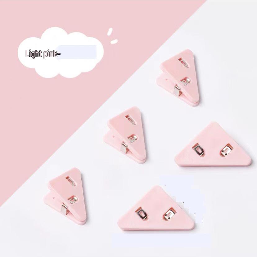 Transparent Triangle Corner Clip for Student File Organization and Storage