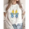 Crewneck T Shirt White Banana Characters In Striped Suits Casual Wear For Women Summer Outfits Fun Graphic Tee Fashionable Top