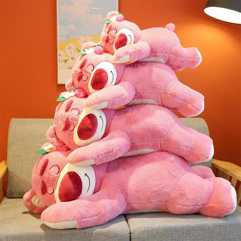 Niedliche Party Erdbeer Bär Puppe Plüschtier Stoffpuppe Wurfkissen Mädchen Schlafpüppchen Geburtstagsgeschenk