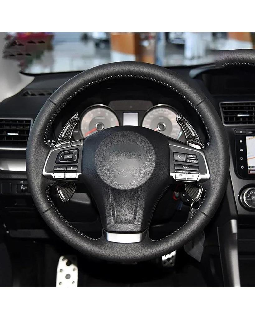 Carbon Fiber Car Paddle Shift Cover for Husbaru, XV, Legacy, Forester, Outback, Impreza, WRX STI, Levogue, Car Steering
