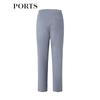 PORTS Spring/Summer Plaid Elastic Slit Ankle Casual Pants