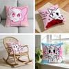 Cute Cat bBoykisser Cushion Cover Short Plush Pillowcase for Bed Sofa Carwashable