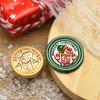 Christmas Series Embossed Christmas Tree Lacquer Seal Head Brass Carving Wax Seal Decoration Gift for Lacquer Lovers