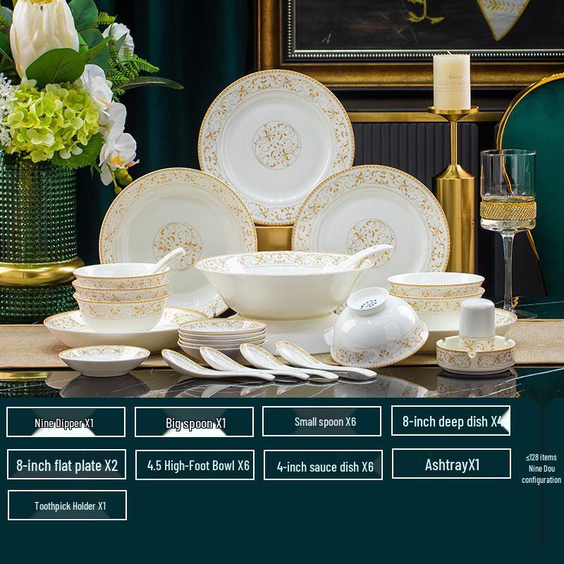 ZISIZ Sun Island 28-Piece Bone China Dinnerware Set