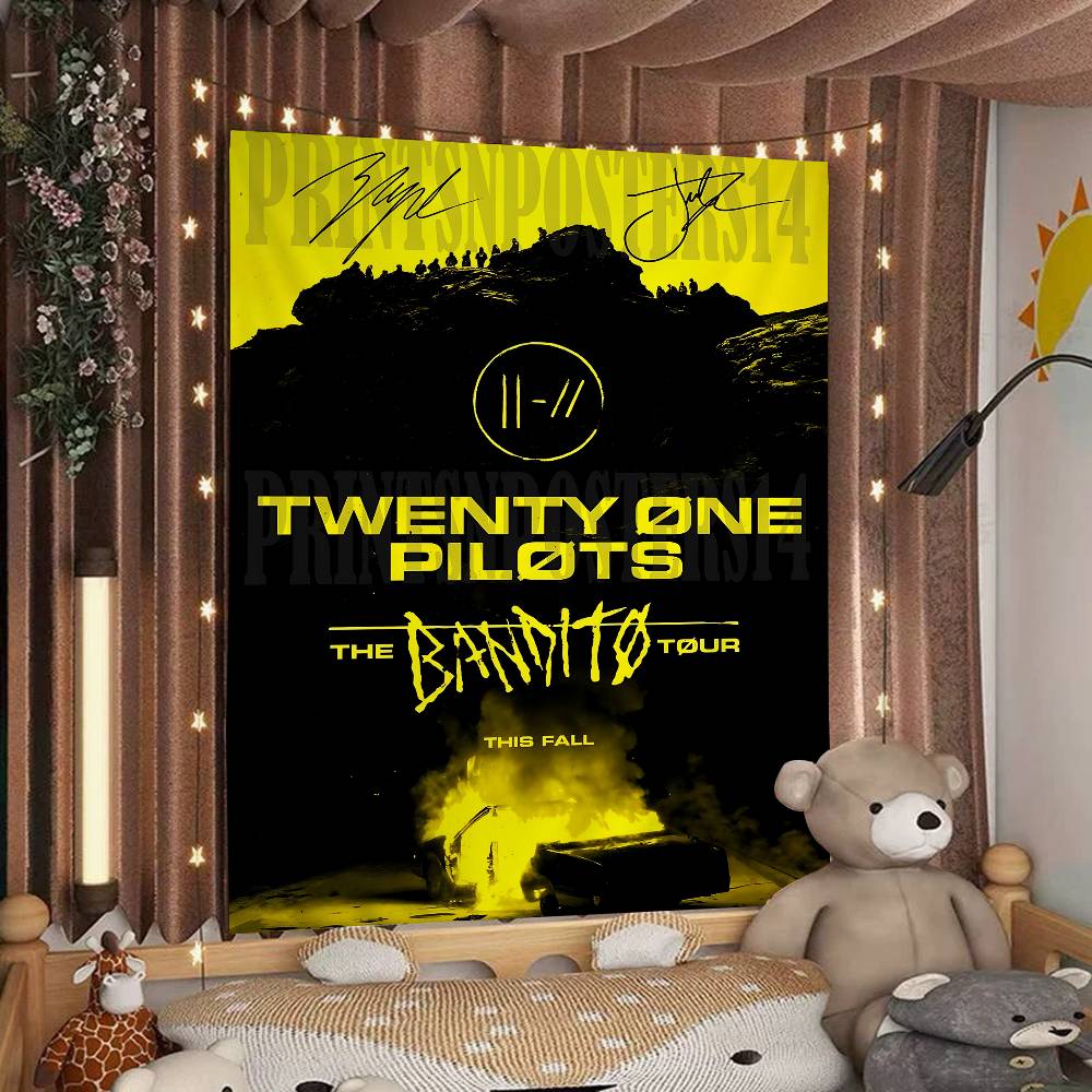 TTwenty One PPilots Band Hanging Bohemian Tapestry Hanging Tarot Hippie Wall Rugs Dorm Japanese Tapestry