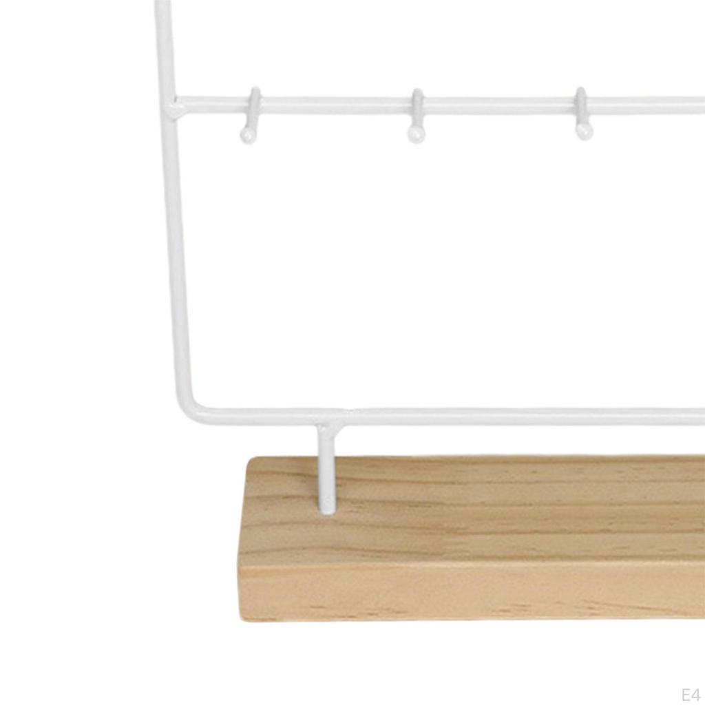 Elegant smykkeoppbevaringsløsning med 10 kroker, øredobbstativ