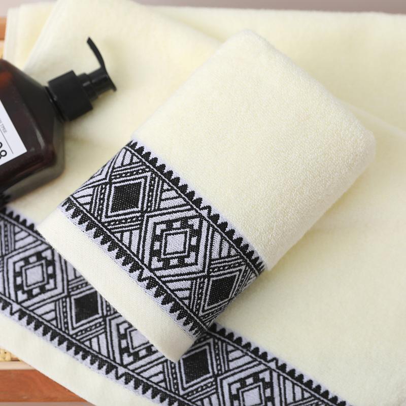 

100% бавовна, вишитий рушник для обличчя, розкішний душ, готельні рушники, набір для ванної кімнати. 35x75cm Face Towel білий