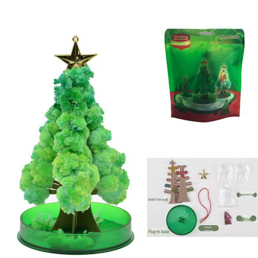 Albero di Natale magico di carta in fiore - Giocattolo creativo di albero di cristallo magico per il regalo di Natale dei bambini