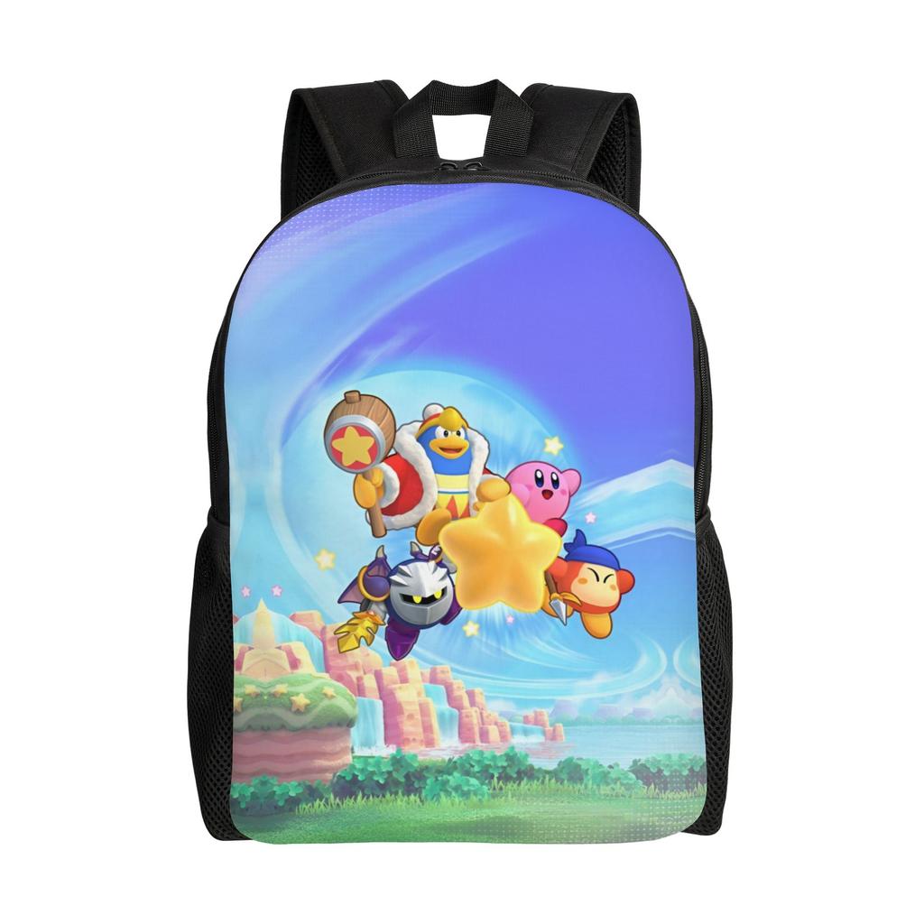 K-Kirbys Laptop-Rucksack Damen Herren Mode Buchtasche für College Schule Studenten Cartoon Tasche