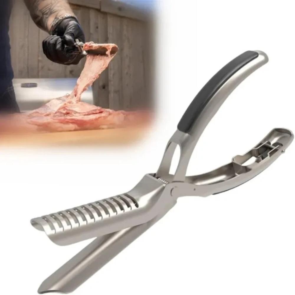 Easy Membrane Removal BBQ Rib Preparation Tool Stainless Steel Rib Skinner  Butcher Tool
