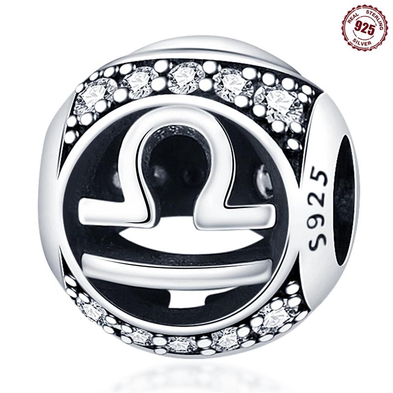 

Дванадцять Сузір їв Мідні Намистини Водолій Лев Шарми Підходять для Оригінального Браслета DIY Ювелірні Вироби Жінкам Подарунки на День народження