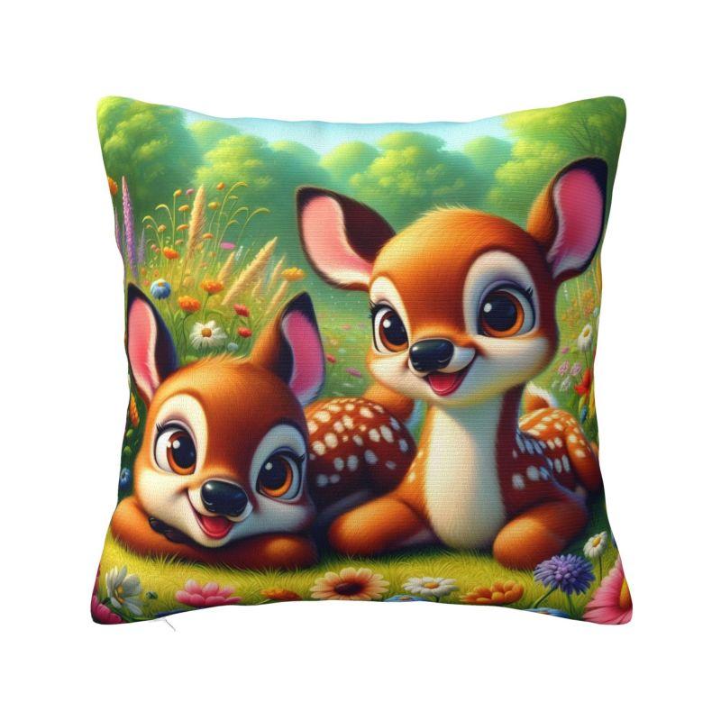 Custom Disney Film Bambi Cartoon Luxury Pillow Cover Living Room Decoration Anime Deer Cute Car Cushion