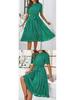 European & American Women's Polka Dot Casual Lace-up Long Dress - Spring & Summer Collection