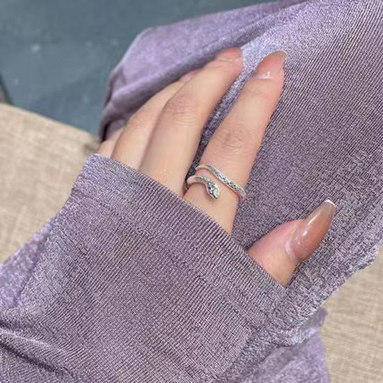 Adjustable Snake Ring for Men and Women: Niche Design, Simple Style, Index Finger Fit