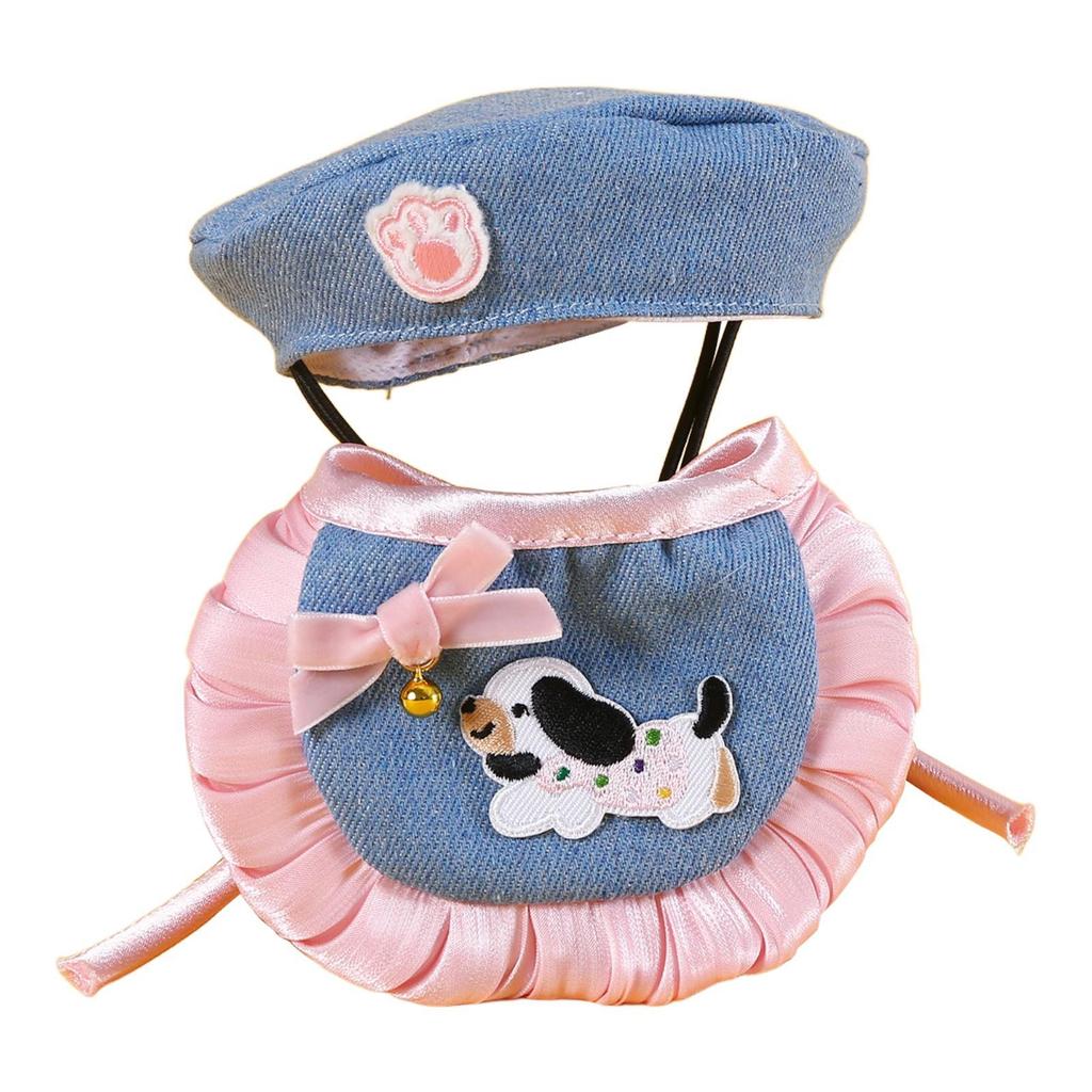 Dog Cat Cowboy Costume Set, Hat Scarf Set Cosplay Gift Party Supplies, Funny