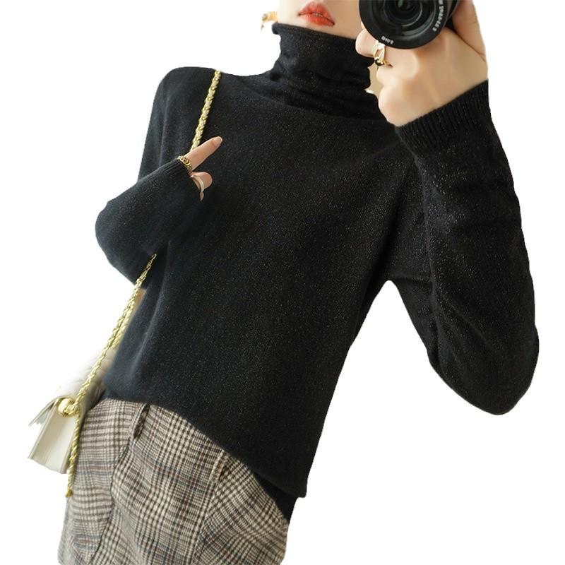 2024 Autumn/Winter Women's High Neck Pure Wool Sweater: Slimming, Warm, Versatile, and Stylish Pullover