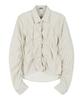 Blissful Stripe Shirring Shirts [Beige]
