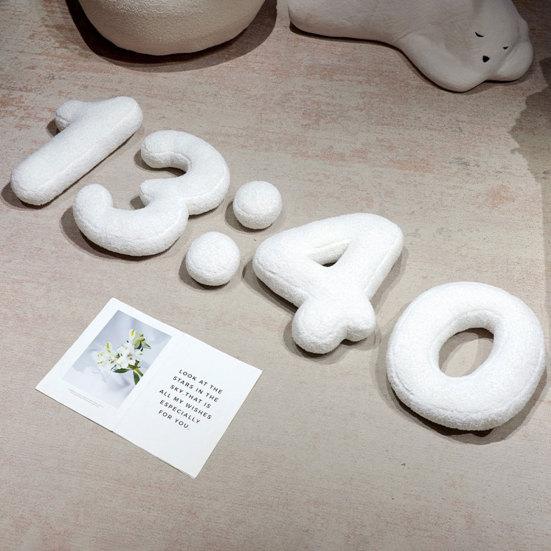 Alphabet Letter Shape Pillow PP Cotton Filled Car Seat Cushion Soft Fabric