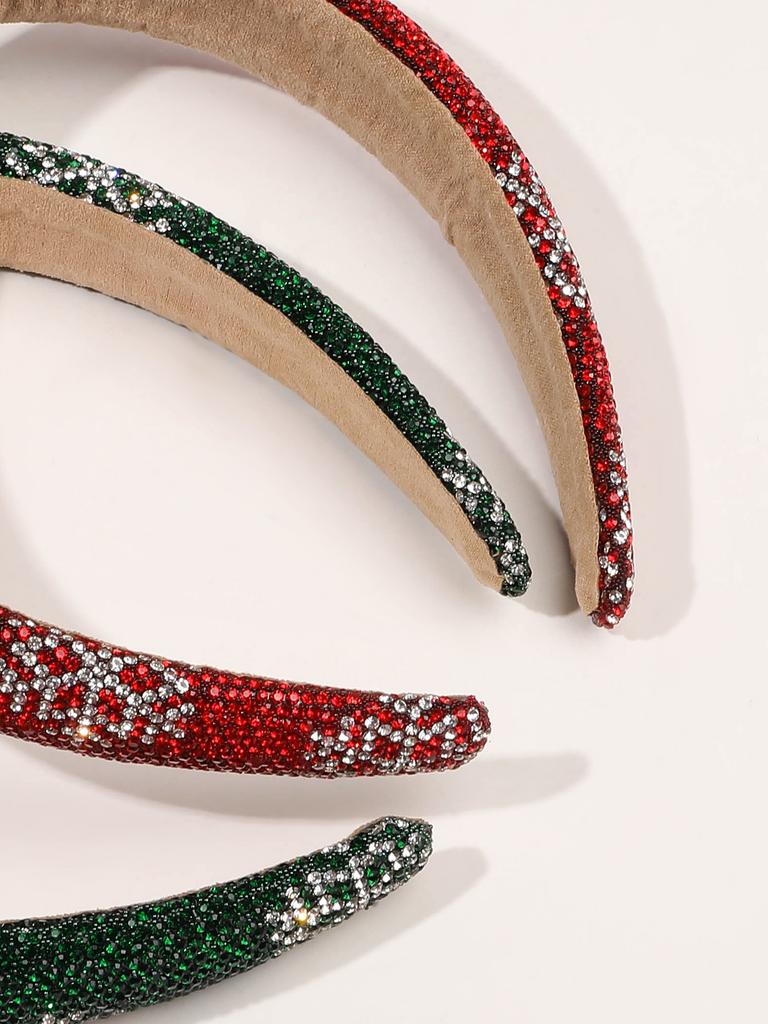 Christmas Headbands for Women Pearl Snowflake Headband Crystal Wide Headband Xmas Holiday Hair Accessories Gifts