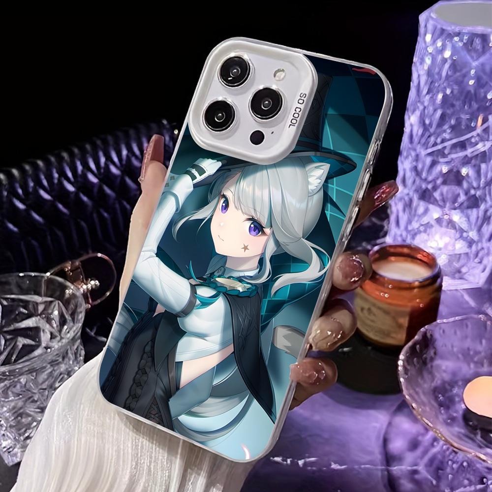 Game GI Lynette White Translucent Mobile Phone Case for iPhone 17 16 15 14 13 12 11 X XR XS 8 7 Air Pro Max Plus Colorful Cover