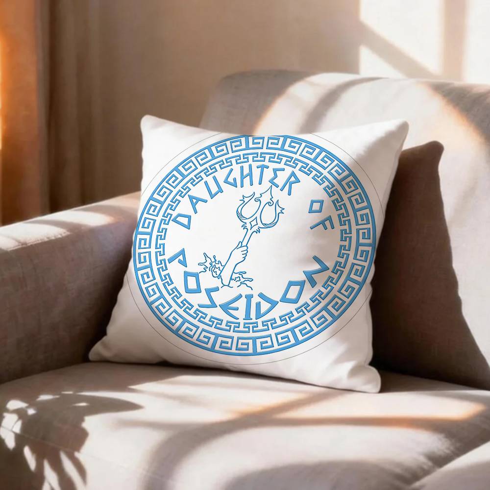 COOL SSon DDaughter of Poseidon Greek Pillow Case Pattern Printed Pillowcase For Living Room Sofa Cushion Cover