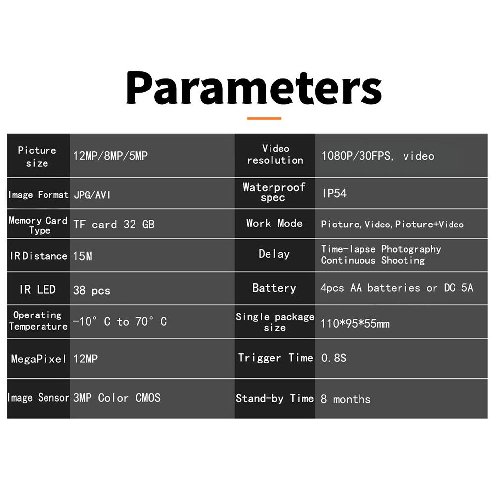 Outdoor-Jagdkameras, Infrarot-Wildtier-Tracking-Kamera, Bewegungserkennung, wasserdichter Tier-Trail-Scouting-Detektor