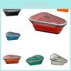 Durable Silicone Pizza Box With Foldable Triangle Design Reusable And Heatable Lunch Box