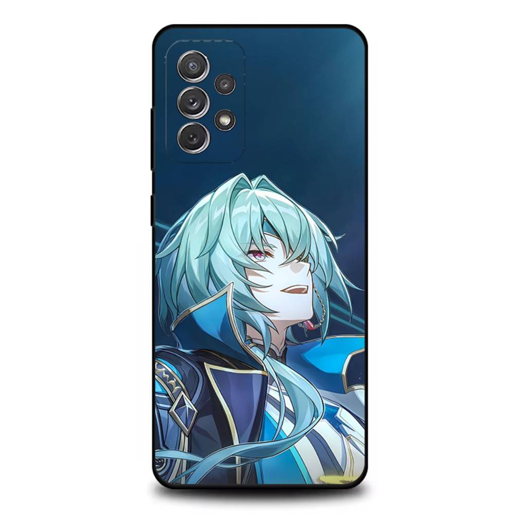 H-Honkai Stars Rail Anaxa Phone Case For Samsung S 25,24,23,22,30,21,10,9,Ultra,Plus,Lite,FE,4,5G Black Soft Case