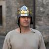 Medieval King Crown Helmet Steel Brass Royal King Armor for LARP, Cosplay, Historical Costume and Display Collection Piece