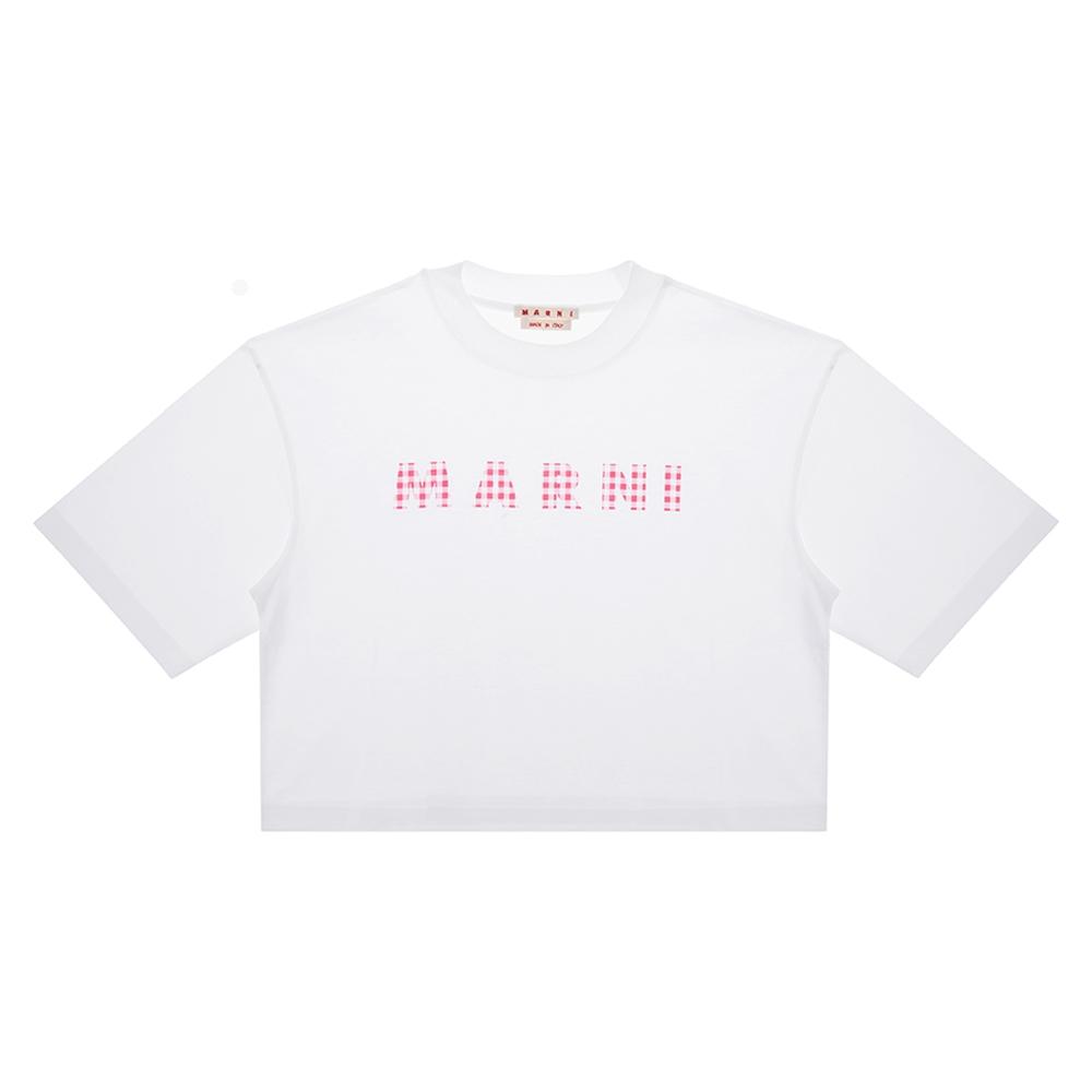 

Marni Checked Logo Crop Women S T ShirT Thje0333p6 uScx52 G1w01 THJE0333P6 USCX52 G1W01 (42)