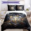 Argentina Football Printed Bedding 3 Piece Set Cozy Breathable Bed Cover Set As Housewarming Holiday Gift
