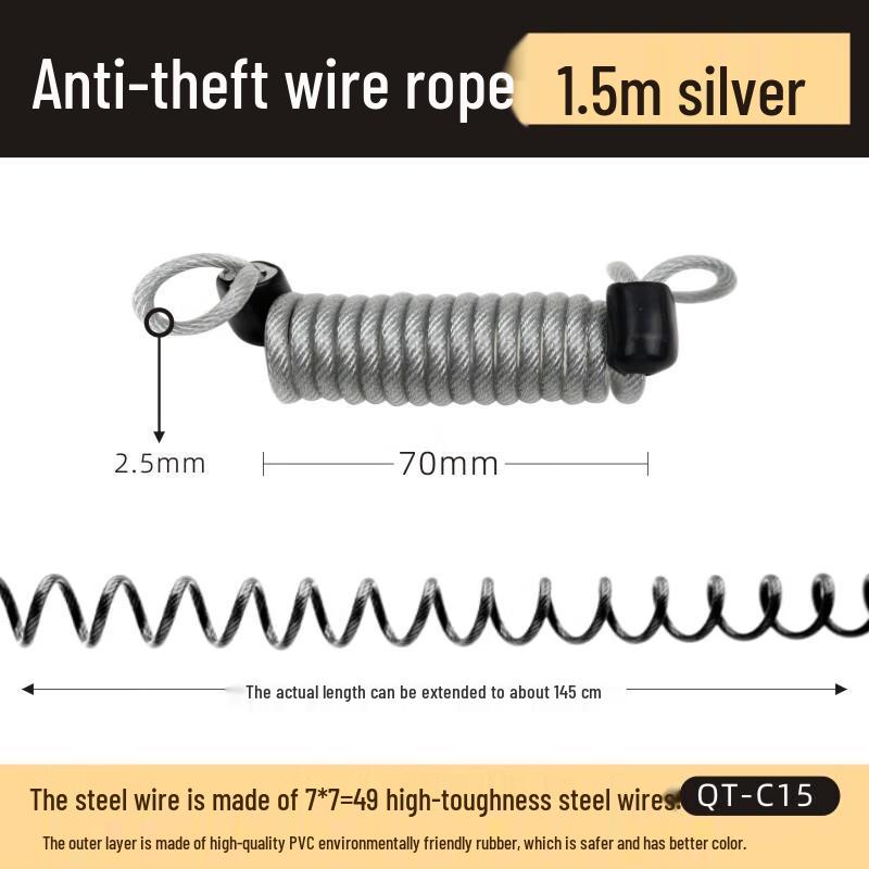 Retractable Steel Wire Fishing Lanyard