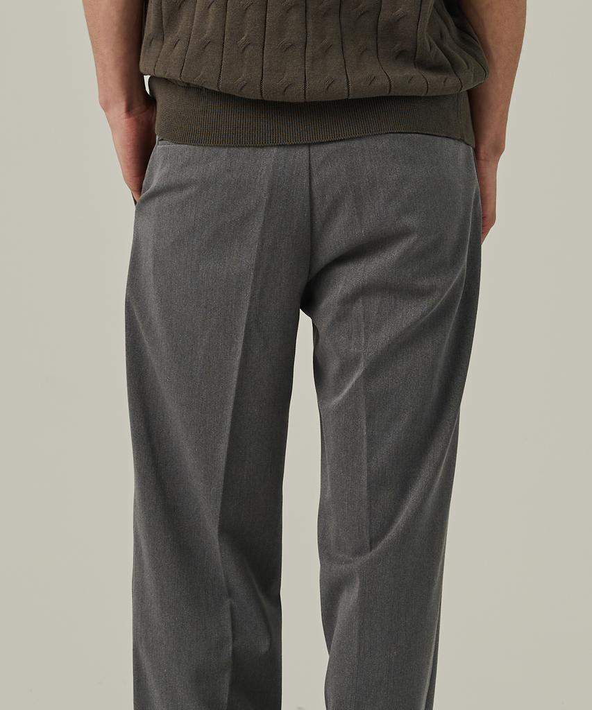 ANALOG MOOD Semi-Wide Slacks (Charcoal)