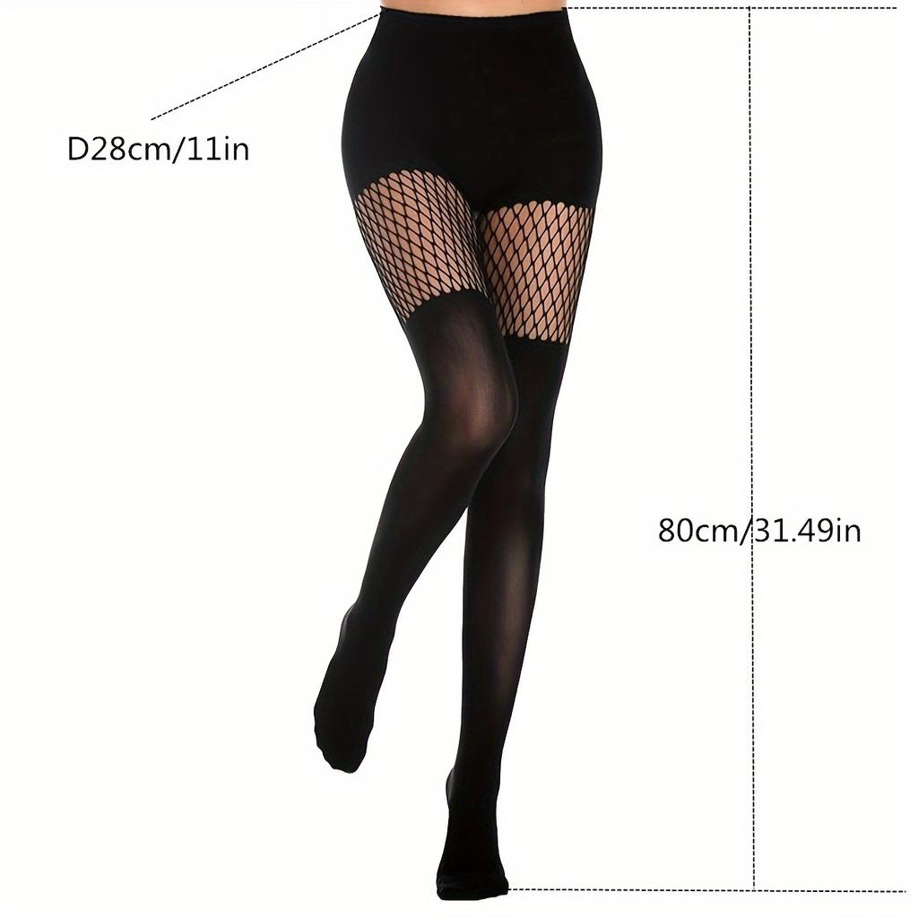 Sexy Women's Long Fishnet Stockings Fish Net Lrregular splice Web Pantyhose Lingerie tights Thigh High Stocking