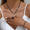 Versatile Rhinestone Jewelry Set: Necklace, Bracelet, Earrings & Ring