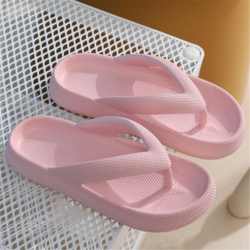 36-45 Flip-Flops Sommer Casual Tanga Hausschuhe Outdoor Strand Sandalen EVA Flache Plattform Bequeme Schuhe Frauen Paar Dicke sohlen