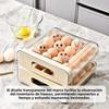 32 Compartment Egg Storage Box Double Drawer Plastic Transparent Egg Rack Refrigerator Crisper Kitchen Organization Egg Carton