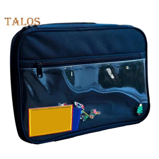 

Эмалированная витрина для значков с ручкой-молнией, большая вместимость, портативная демонстрационная доска для значков, папка для значков чёрный