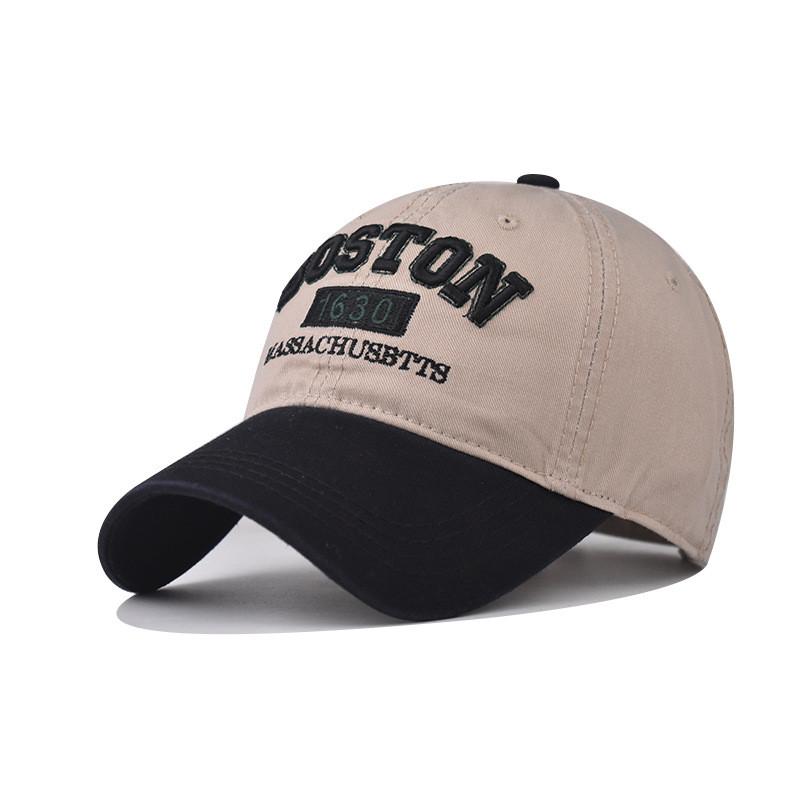 Letter Boston Embroidered Cotton Baseball Cap Sun Protection Hat For Use Daily