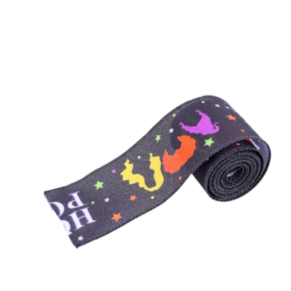 Rubans colorés effrayants pour Halloween, citrouille, crâne, chauve-souris, toile d'araignée, rubans de citrouille à carreaux, tissu exquis