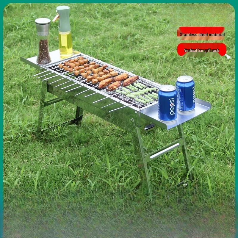 Portable Folding Stainless Steel BBQ Grill