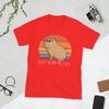 Casual Capybara Dont Worry Be Capy Tshirts For Unisex Crew Neck Pure Cotton T Shirt Short Sleeve Tees Gift Idea Clothing