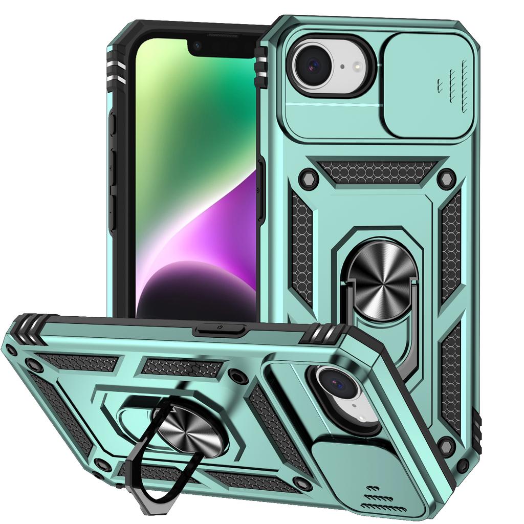 For iphone 16e Case Military Grade Bumpers Ring Cover For iphone 16e 16e iphone16e 2025 Slide Camera Lens Protector Armor Case