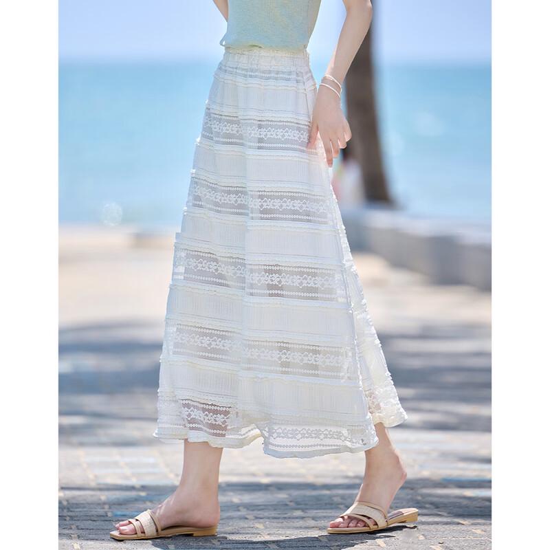 Women s Lace Hollow-out A-line Cake Skirt 2XL