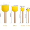 30-Piece Round Sponge Brush Set for Kids’ Art & Crafts