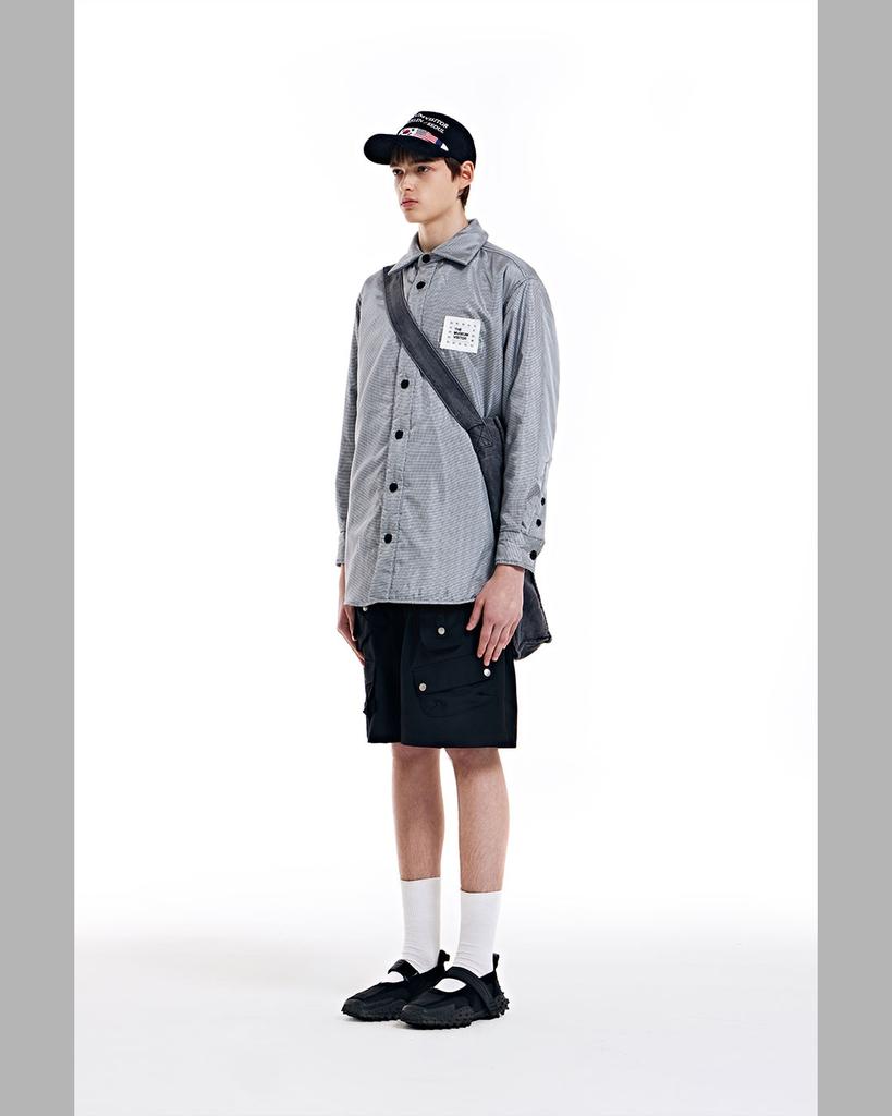 Themuseumvisitor Cubic Logo Stitched Tote Bag (Black)