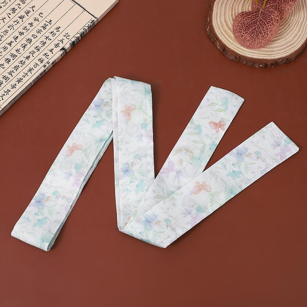 

«Весенний новый шелковый шарф с принтом в старинном стиле и повязка на голову из китайской ленты»